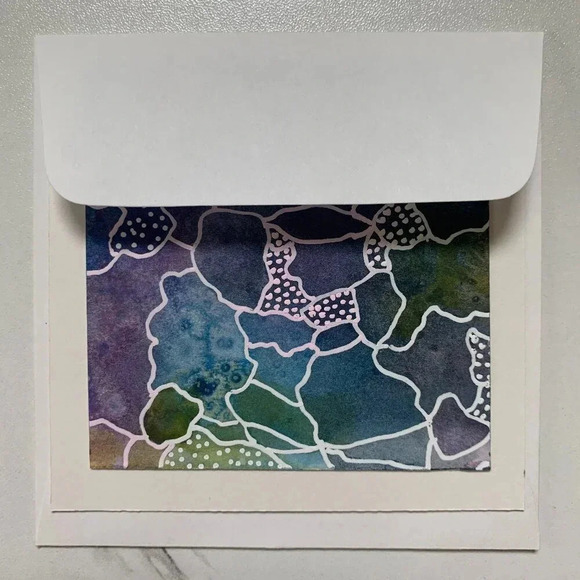 Original Handmade Abstract Watercolor Card Set - 6 Unique Blank Note Cards OOAK - Picture 4 of 12